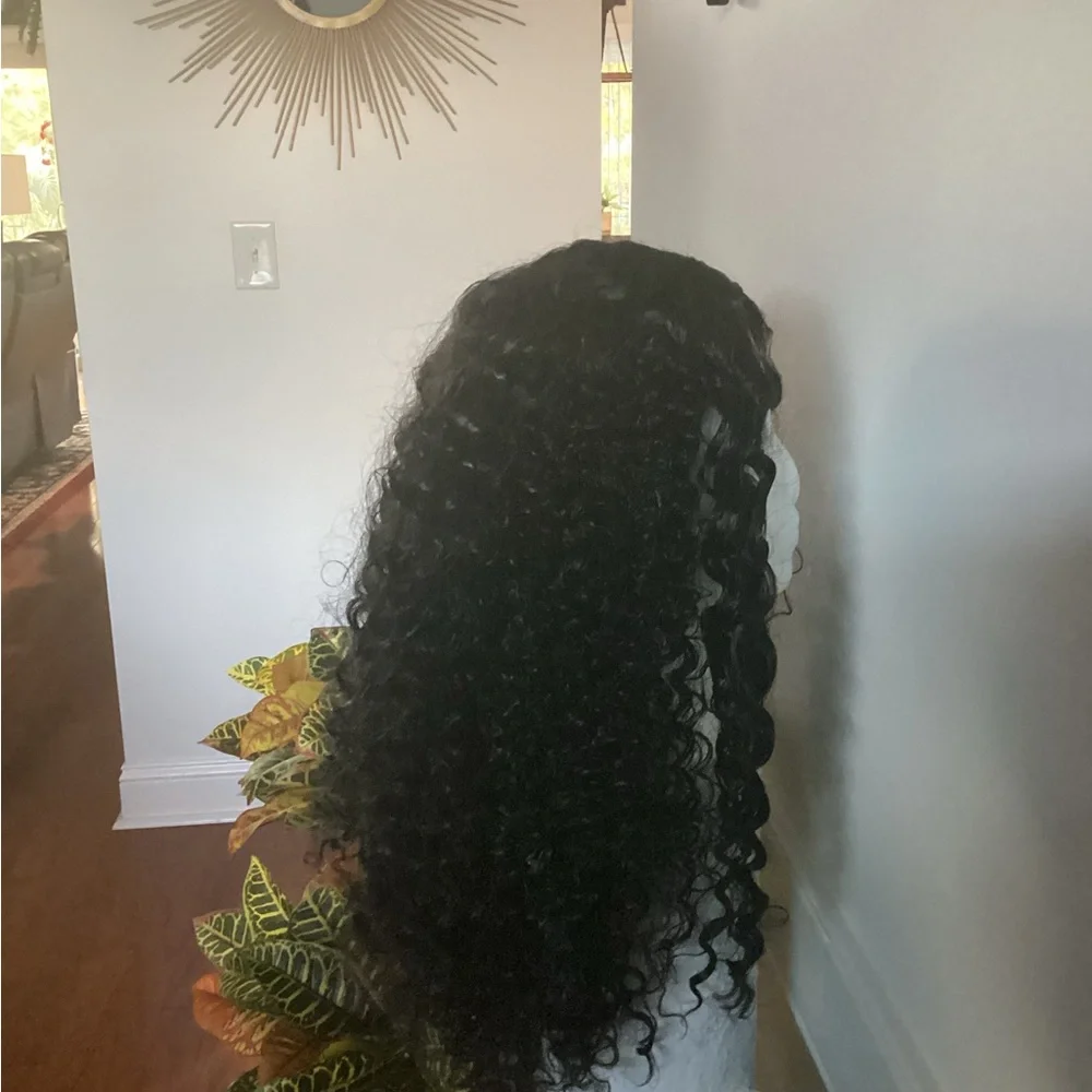 Curly  Synthetic Black Wig